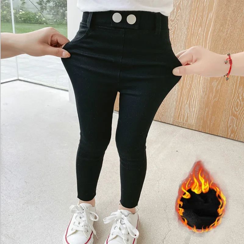 

Леггинсы детские осенне-зимние, хлопковые, с высокой талией