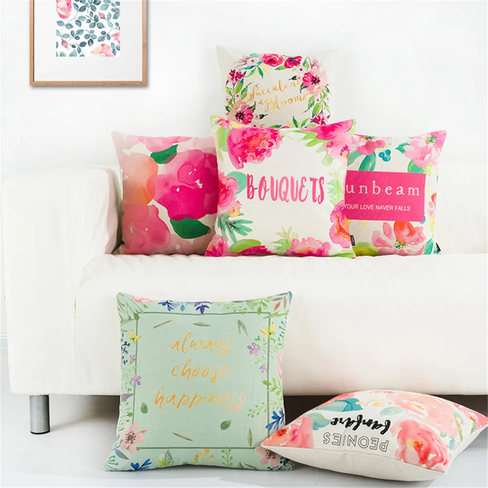 Свежий цветок красный завод печатных Подушка Чехол для подушки наволочка