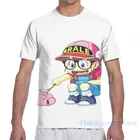 Мужская и женская футболка Arale poking poop, с принтом по всей поверхности, для мальчиков и девочек, топы, футболки с коротким рукавом
