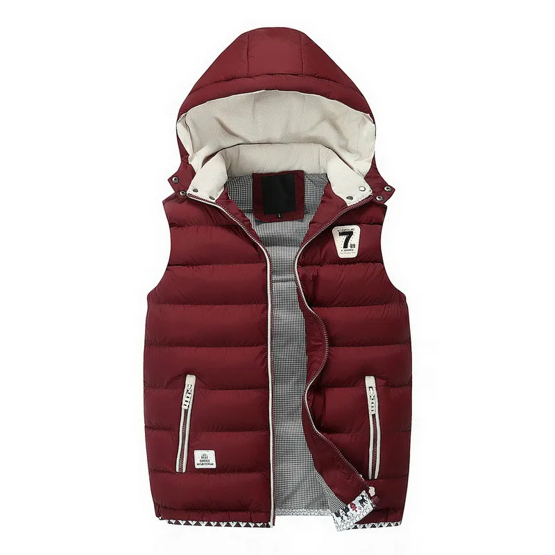 Новинка мужские куртки жилеты без рукавов большие размеры L 5XL зимние толстые