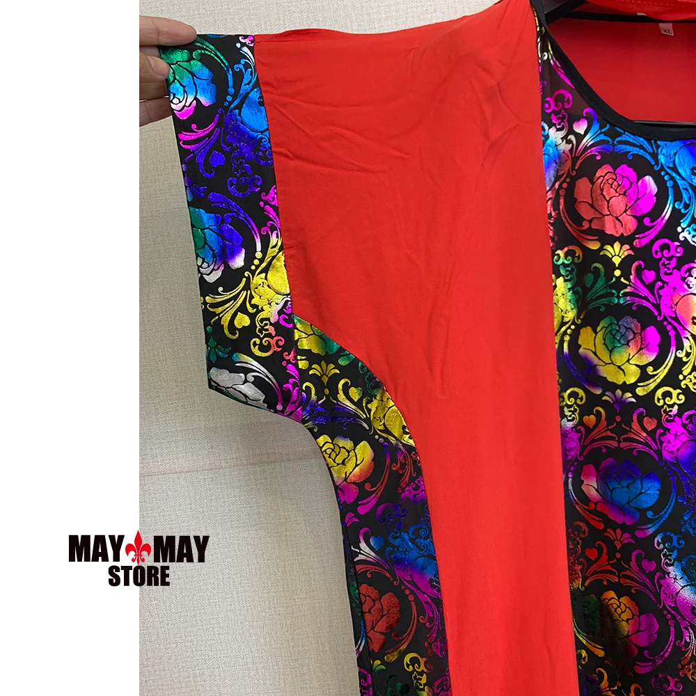 

Cotton Women's Muslim Abaya Summer Kaftan Sequins Maxi Saudi Arabia African Party Dress With Scarf Djellaba Fashion Boubou308