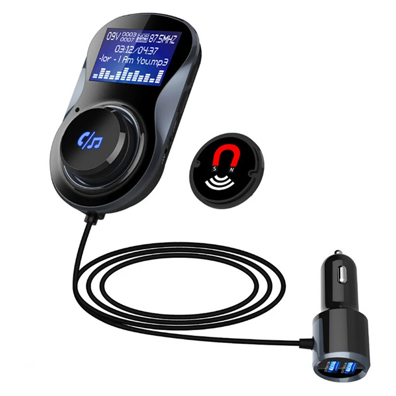 

1pc Bluetooth FM Transmitter Audio Car Mp3 Player with LCD Display Wireless In-Car FM Modulator Handsfree Bluetooth