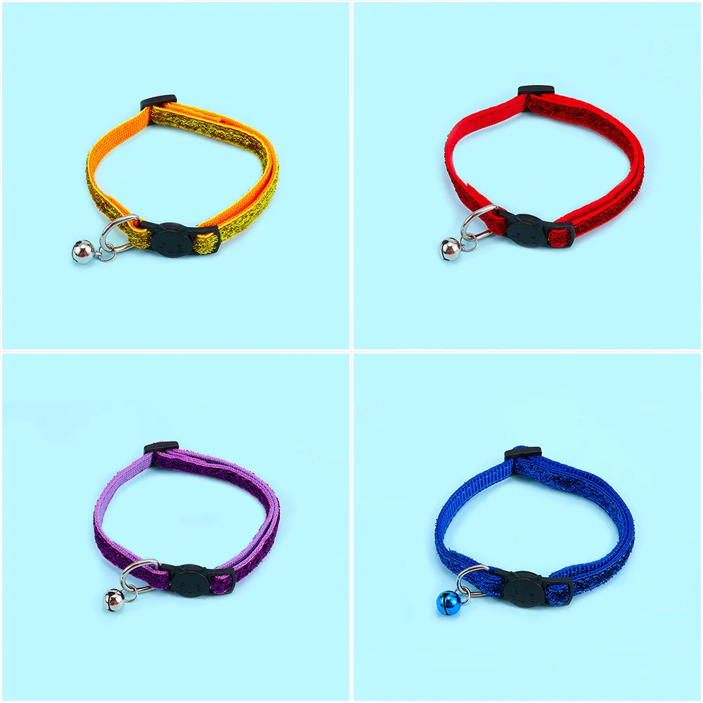 Pet Cat Collar Neck With Bell Buckle Personalized For Kitten Supplies Cute Safety practical lovely universal | Дом и сад