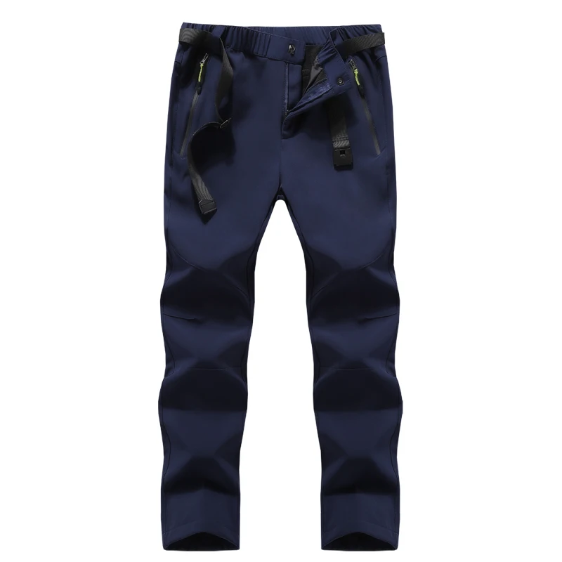 Men Blue Горные мужские и женские походные толстые штаны для спорта на открытом воздухе, ветрозащитные, для кемпинга, альпинизма, походов, лыжного спорта, Женские Брюки 6XL VA635 - Цвет: Men Blue