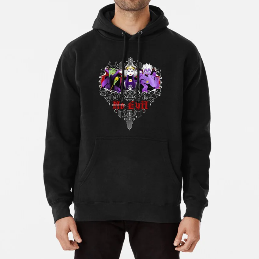 Толстовка с капюшоном Три мудрых злодей (фиолетовая) обезьяны Темная Фея Спящая