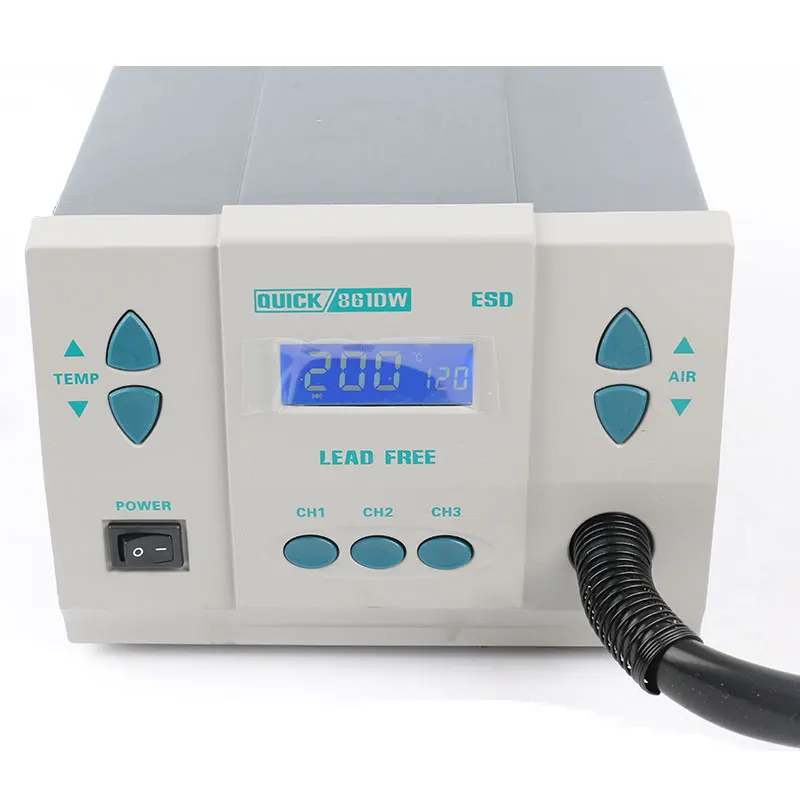 Quick 861DW Бессвинцовая паяльная станция с пистолетом горячего воздуха