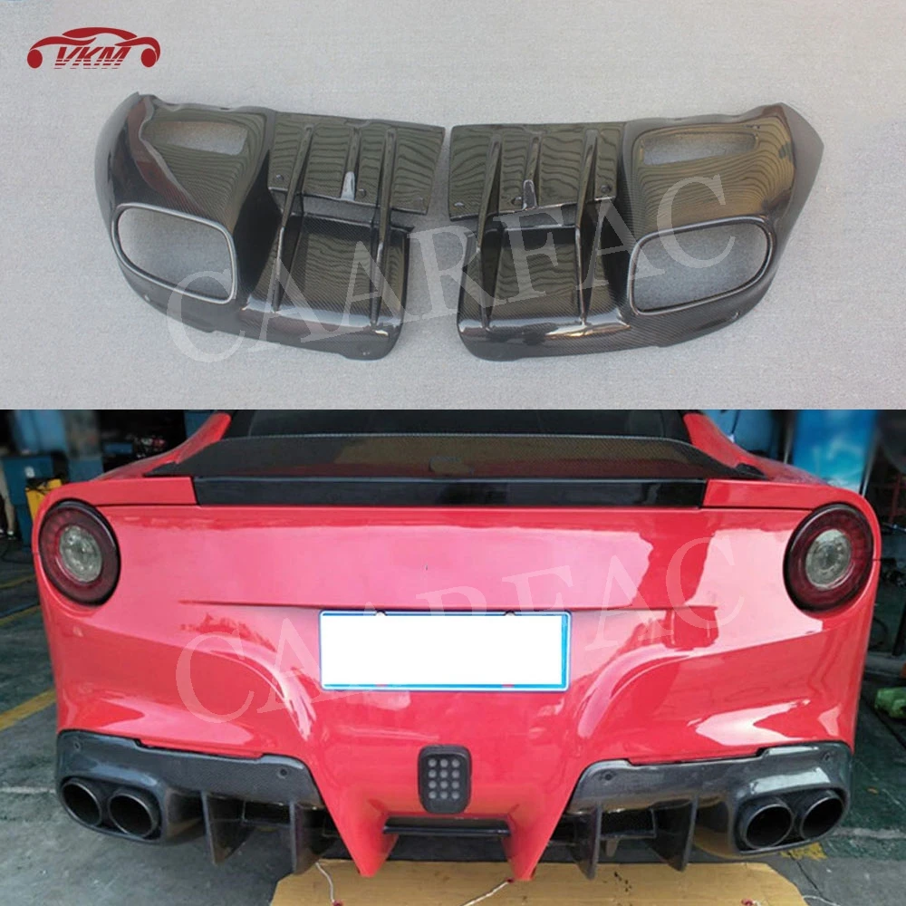 Задний диффузор для губ спойлер чехол Ferrari F12 Berlinetta 2013 2016 задний бампер из