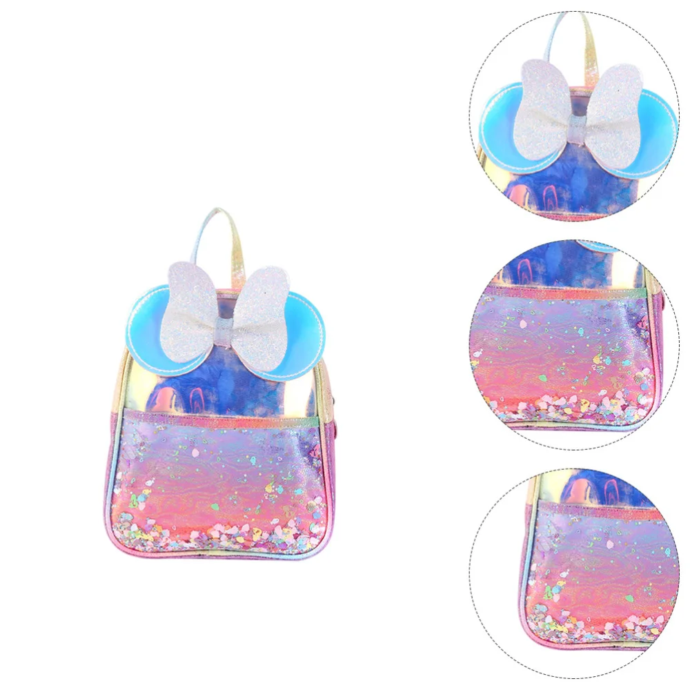 

1Pc Children Backpack Bowknot Sequins Students Backpack Bag (Assorted Color)
