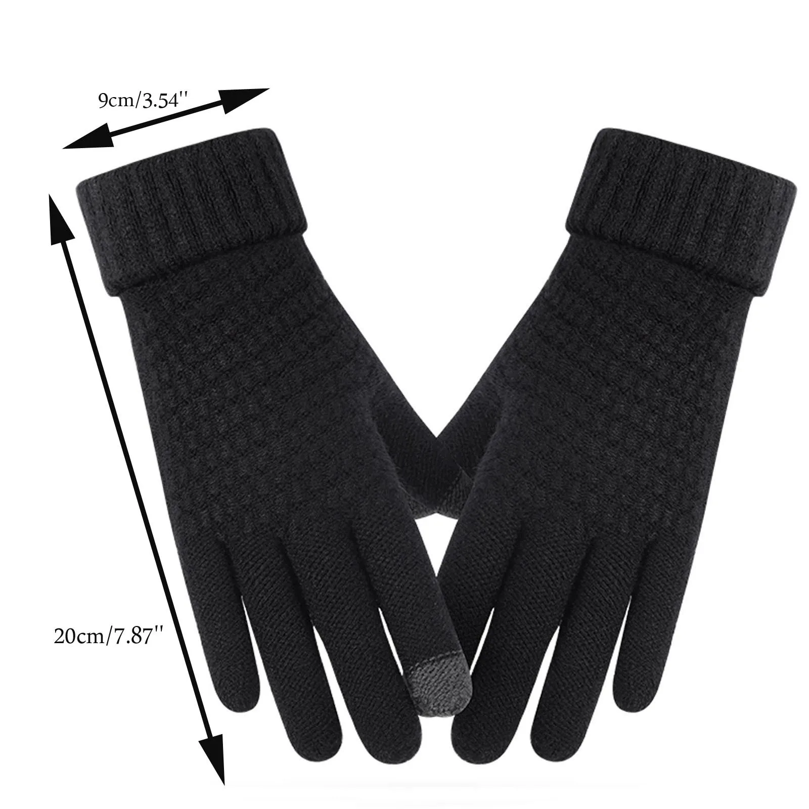 Зимние новые теплые перчатки для женщин вязаные шерстяные ветрозащитные работы