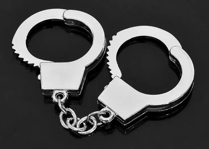 Открытые полицейские наручники из сплава брелок для ключей сумок сумочки