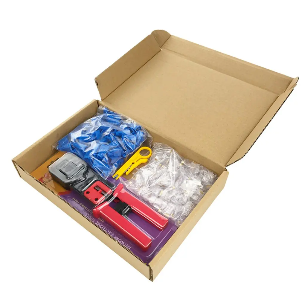 Обжимной инструмент набор кабельных плоскогубцев комбинированный Кристалл Rj45