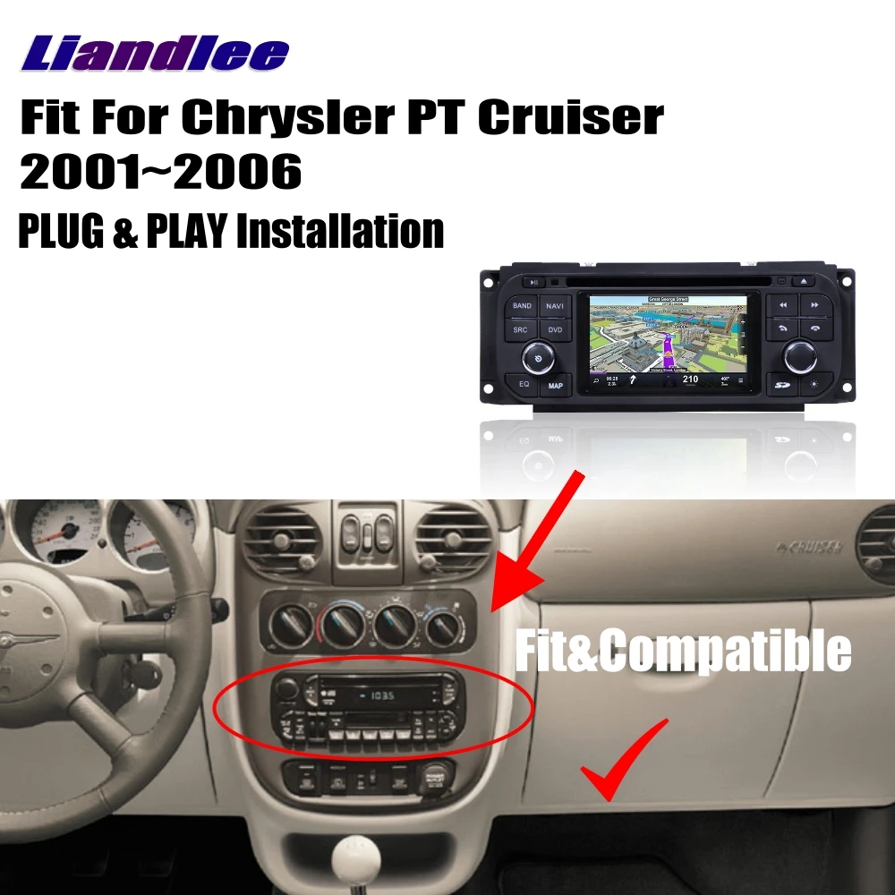 Liandlee для Chrysler PT Cruiser 2001 ~ 2006 Android автомобильный Радио CD DVD плеер GPS Navi навигация