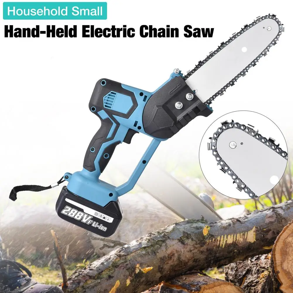 8 Inch Cordless Chainsaw Durable Battery and Charger Angle Grinder Into Chain Saw