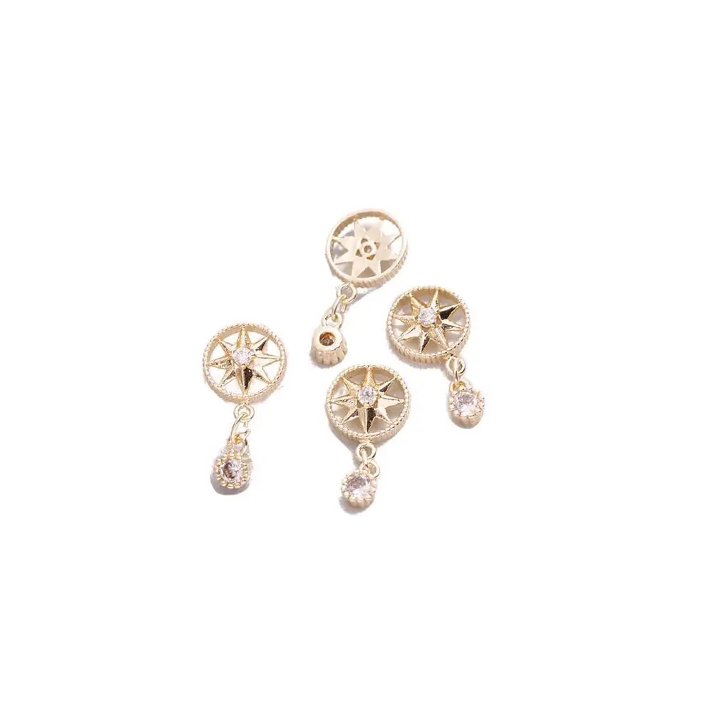 

5pcs 3d gold alloy Zircon tassel nail art decorations crystal rhinestones decoration nails accessories jewelry supplies charms