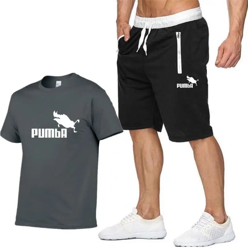 

2020 New Hot Letter Printed T-shirt Sports Suit Couple Quick Dry Casual Running Suit Summer Short Sleeve Shorts 2-piece Set