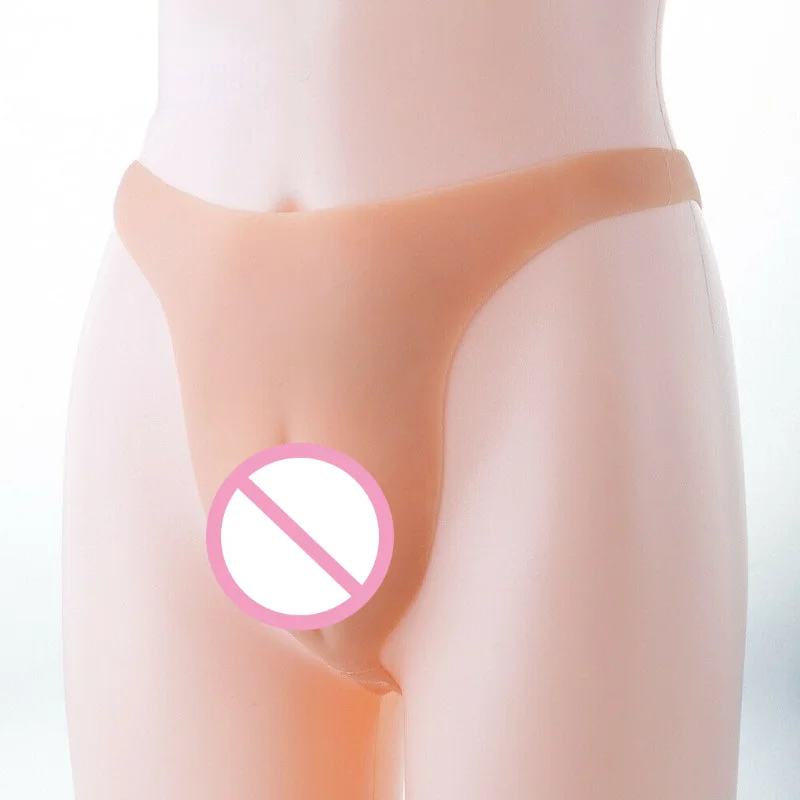 Full Silicone Fake Vagina Panty Panty Shaper Pseudo-girl Cosplay Underwear 180g