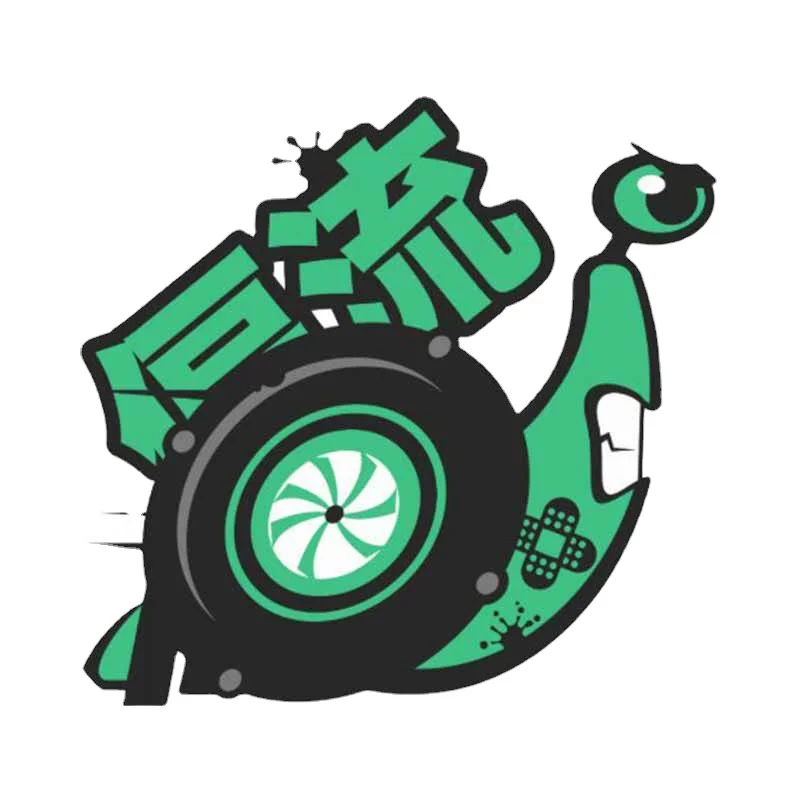 

Crazy Drift Patrol Turbo Snail Green Classic Round Car Sticker Waterproof PVC Car Window Body Decorative Stickers Accessories