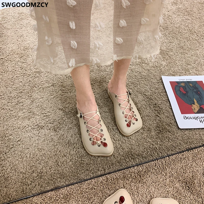 

Мюли женские на плоской подошве, брендовые тапки, летняя обувь, 2021