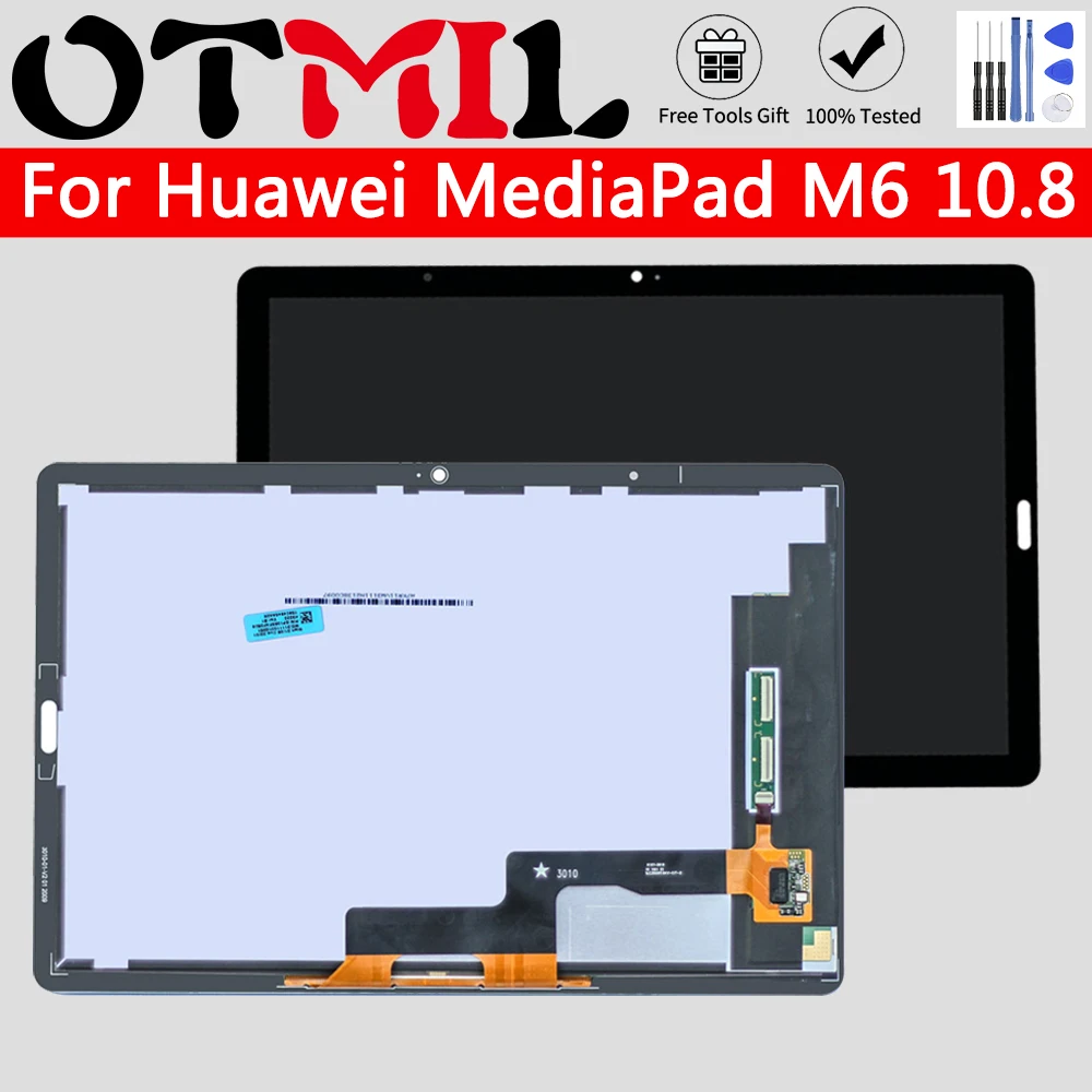 

10,8 ''оригинал для Huawei MediaPad M6 10,8 ЖК-дисплей/ЖК-экран SCM-W09 SCM-AL09 SM-W09, ЖК-дисплей, сенсорный экран, дигитайзер, для сборки, запасные части