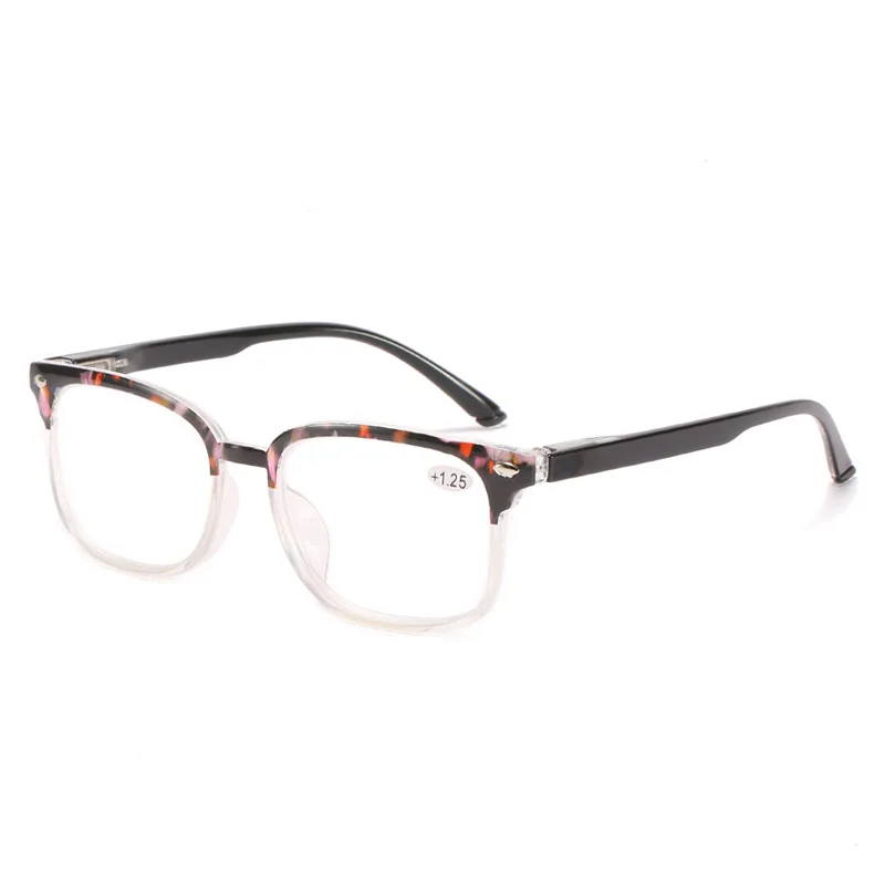 

Vintage Women Glasses Reading Presbyopia Eyeglasses Square Plastic Frame Men Hyperopia Diopter+1.0+1.5+2.0+2.5+3.0+3.5+4.0