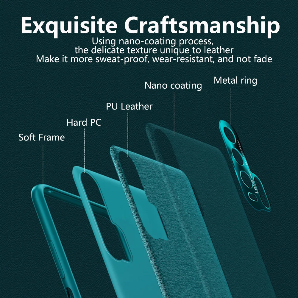 Чехол-накладка для Huawei Honor 20 Pro 30 50 50SE из искусственной кожи