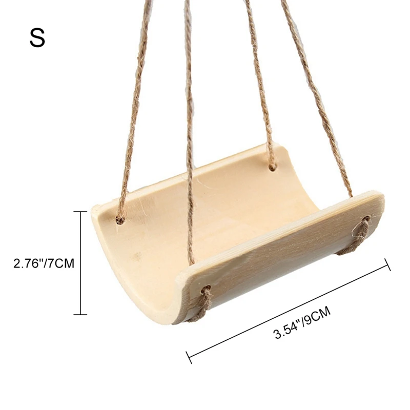 Креативная игрушка для хомяка Бамбуковая качающаяся маленькие животные