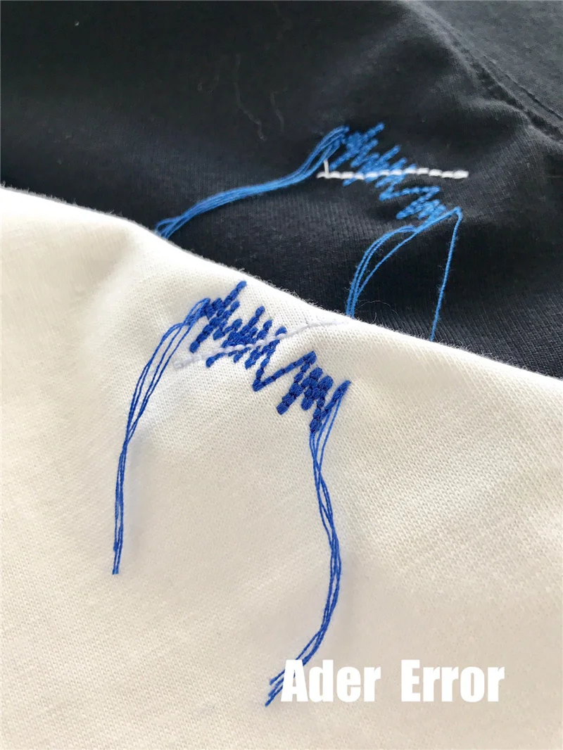 

Oversize Embroidery ADER ERROR Hollow T-shirt Men Women 1:1 High Quality Cloak Irregularly Inclined Body Adererror Tee Tops