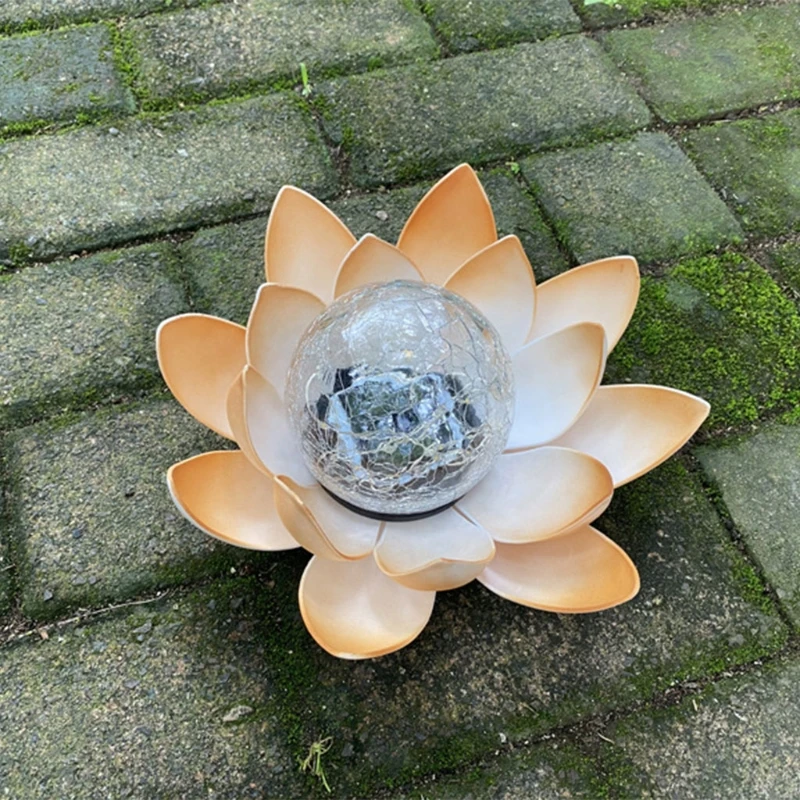 

HXBC Waterproof Solar Lights Outdoor Decorative Garden Lotus Lights for Lawn