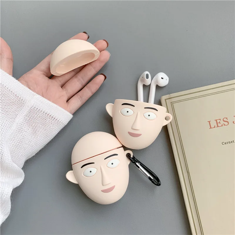 Чехол для наушников ONE PUNCH MAN с Bluetooth Airpods милый защитный чехол Air Pods 2 аксессуары
