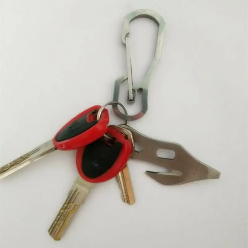Durable Stainless Steel Tactical Multifunctional Key Chain Carabiner EDC Hanging Buckle Outdoor Equipment Tool | Спорт и развлечения