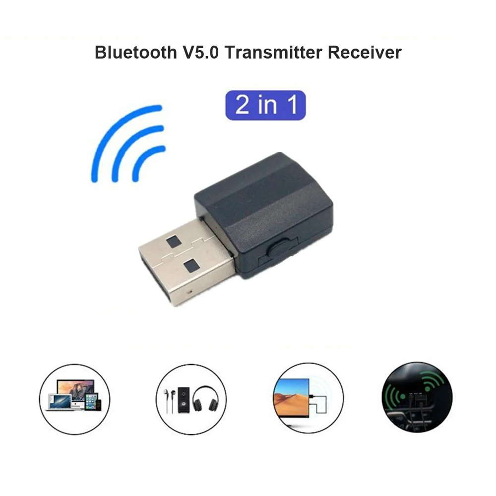

5.0 Compatible Transmitter Receiver Mini 3.5Mm Aux Stereo Wireless Music Adapter For Car Radio TV Earphones