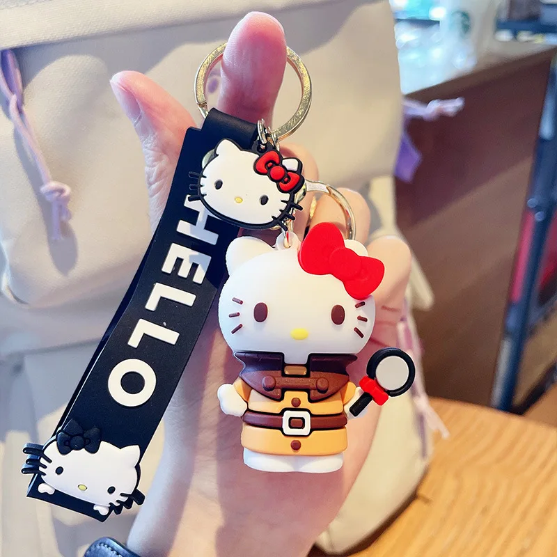 Sanrio мультфильм милый брелок Hello Kitty кулон Мелодия силиконовый сумка украшение