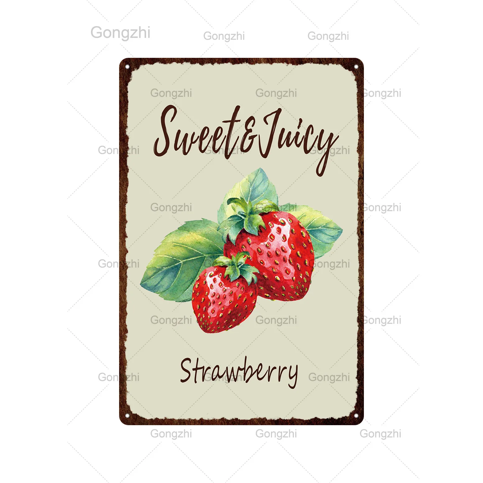 Свежие Фрукты Винтажный металлический постер металлическая жестяная вывеска Wall