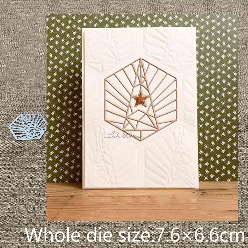 

XLDesign поделки из металла высечки штампы в полоску Шестигранная рамка украшения скрапбук альбом бумага карты ремесло тиснение высечки