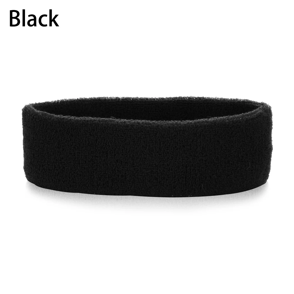 F-black 1 шт. горячая Распродажа Женская широкая спортивная йога Нескользящая повязка на голову растягивающаяся Бохо повязка на голову эластичная Тюрбан повязка на голову для занятия бегом повязка для волос аксессуары - Цвет: F-black