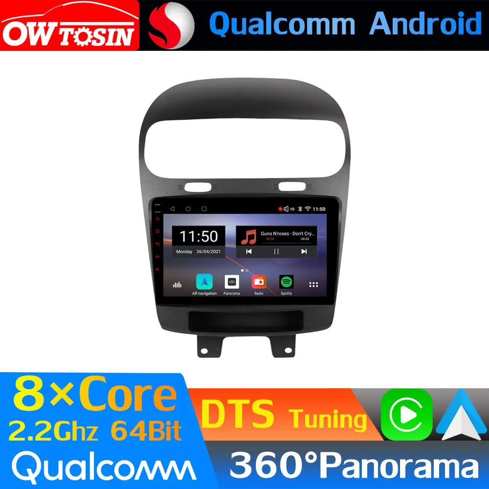Автомобильный медиаплеер Qualcomm 8 ядер Android для Dodge Journey JC Fiat Freemont 2012-2020 GPS 360