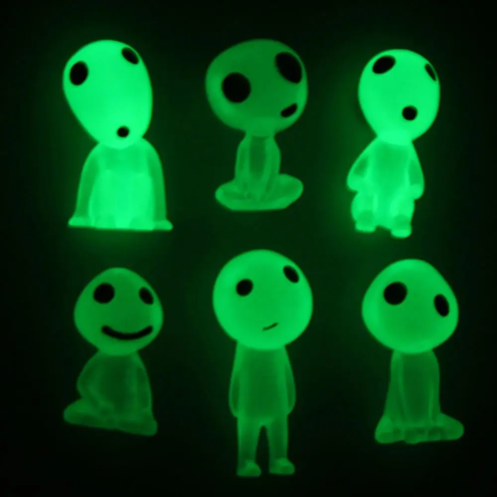 3 Pcs Car Ornament Resin Cute Mini Luminous Decoration Alien Dolls Automobiles Interior Forest Spirit Elf Decor For Princess |