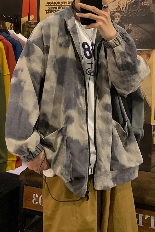 Новинка Осень-зима 2020 Молодежная модная мужская Свободная куртка с большими