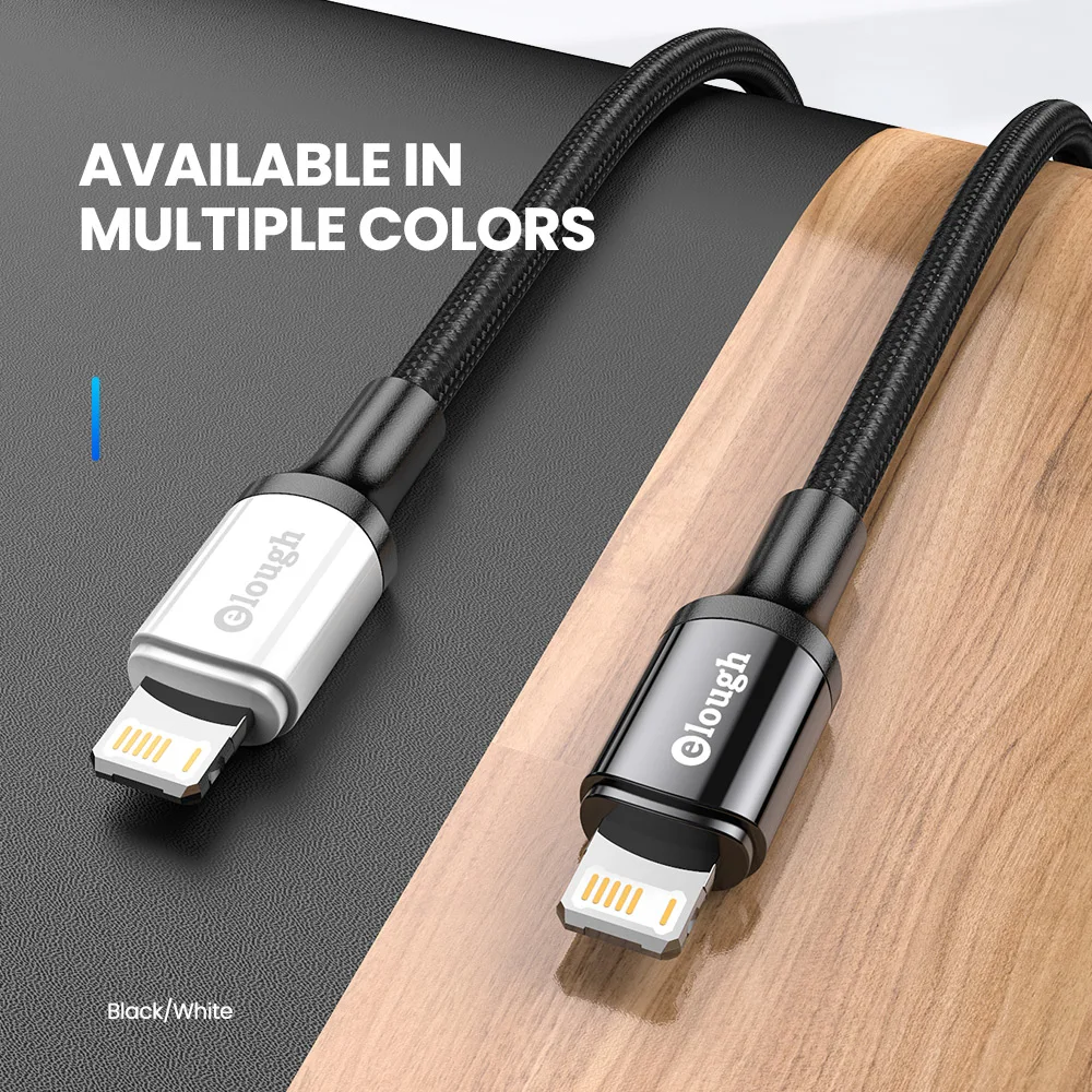 Elough USB Cable for iPhone 12 11 Pro XS Max X XR 8 7 6 6s Plus 5s SE Fast Charging Charger Mobile Phone Cable Wire Data Cord