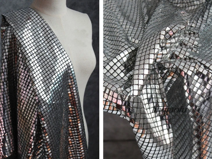 Светоотражающие квадратный плед серебристый Стразы Кубик Рубика сетчатая