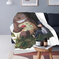 anime satsuki miyazaki hayao fleece blankets my neighbor totoro creative throw blankets for home hotel sofa 150125cm bedspread