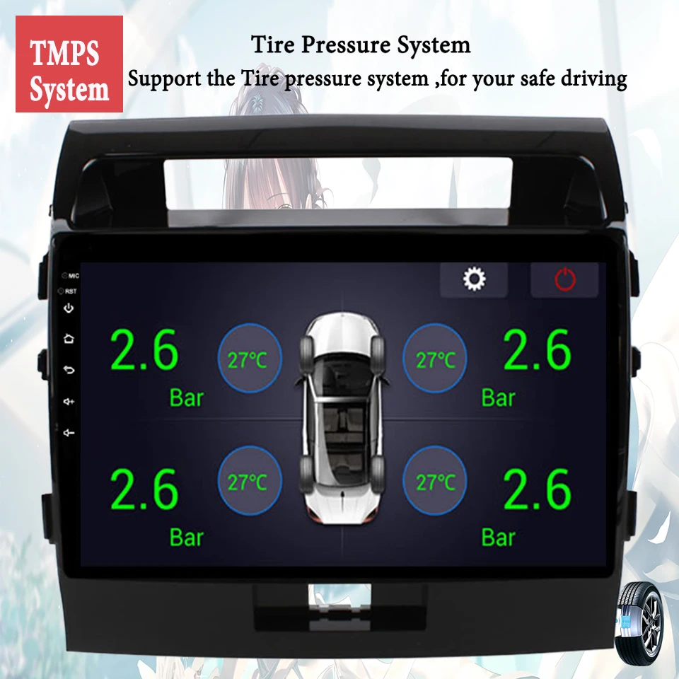 2din Android 10 0 Восьмиядерный GPS плеер для Land Cruiser LC200 2008 2015 Wifi радио с Bluetooth и SWC 4G/3G (без
