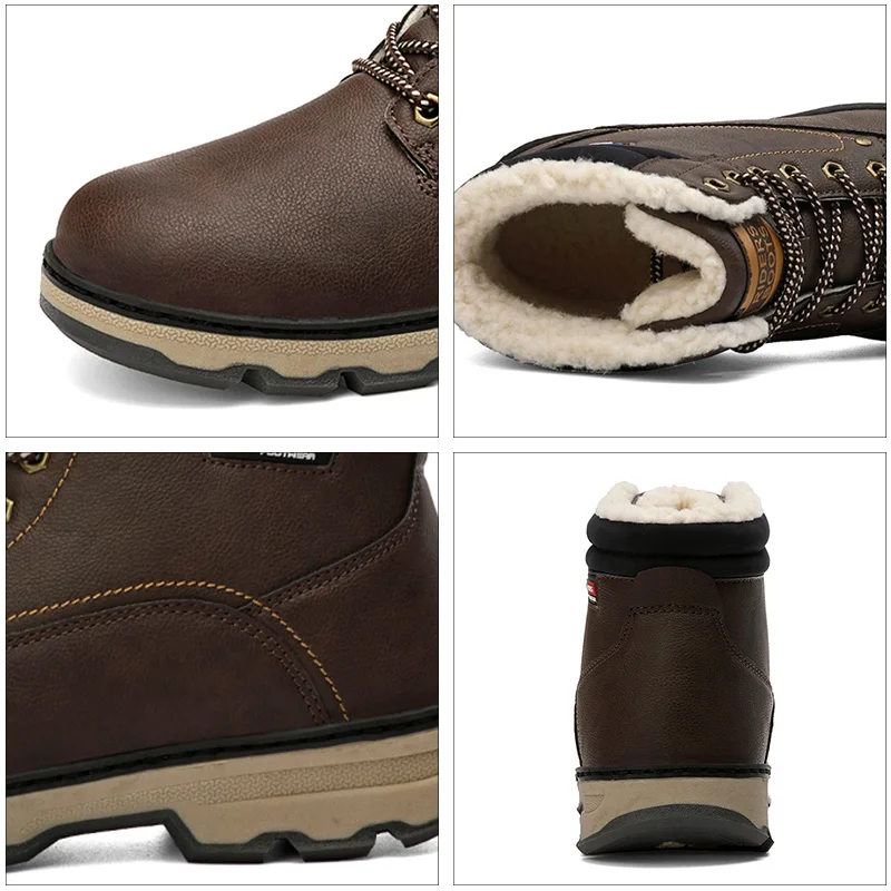 Горные завоеватели зимние мужские ботинки уличные теплые водонепроницаемые