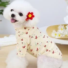 Мягкая одежда для домашних животных желтого и розового цветов, толстовка с круглым вырезом для собак, футболка, пуловер с длинным рукавом, толстовка с капюшоном для Йорка L