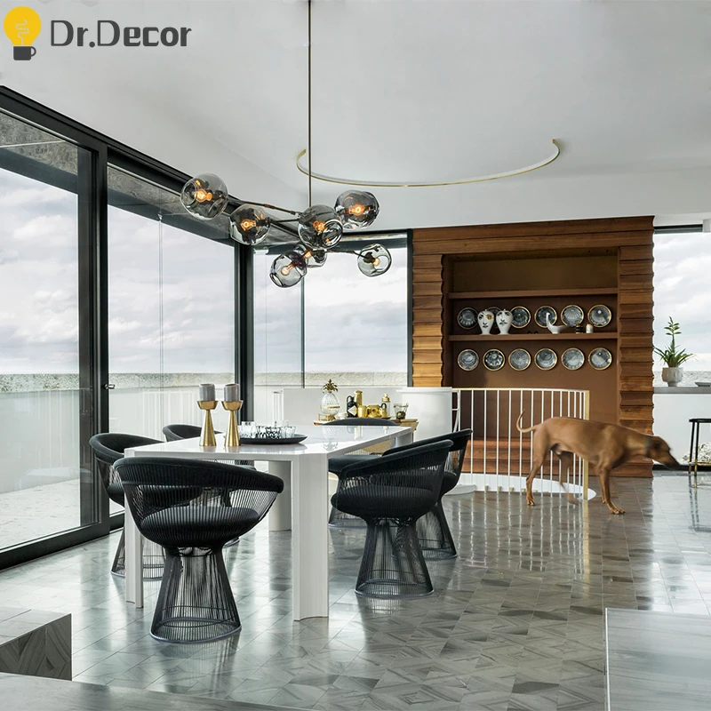 

Стеклянная Потолочная люстра в скандинавском стиле, люстры для гостиной, виллы, светильники, современные подвесные светильники для кухни