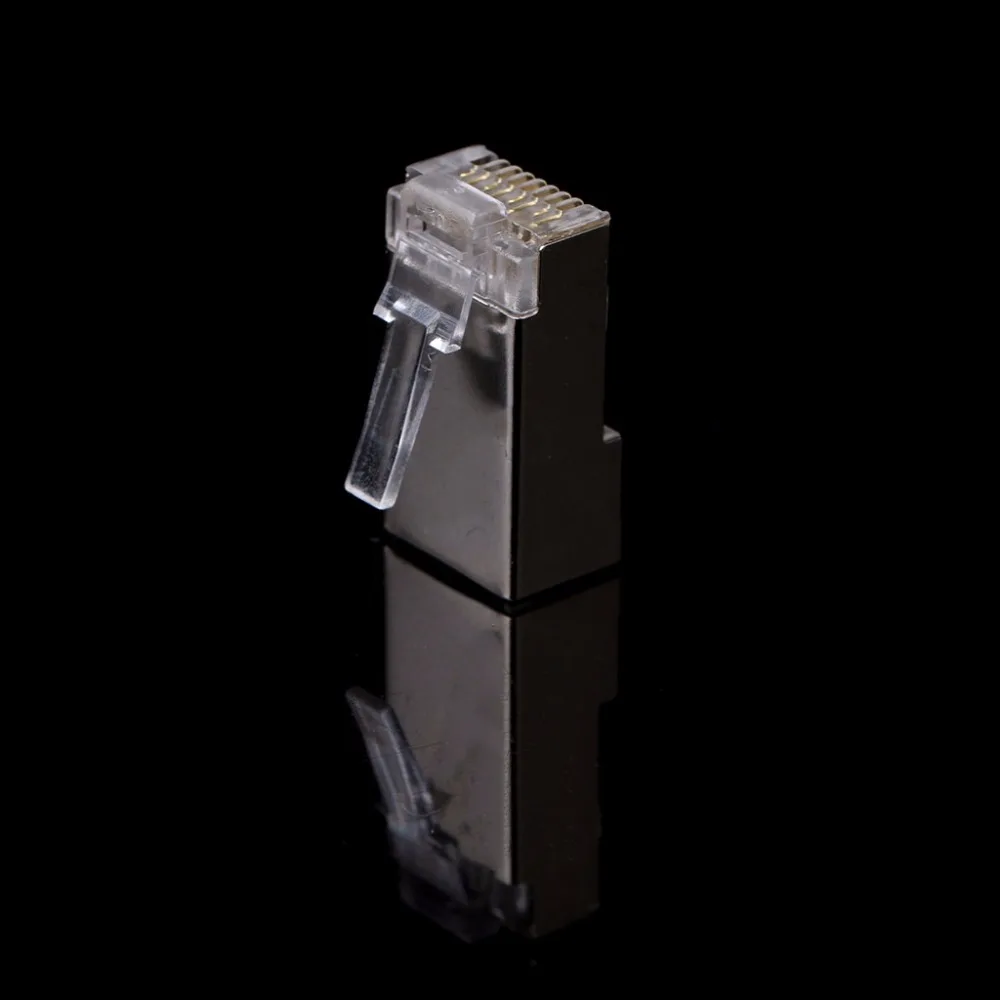 10 шт. Cat6 8-Pin RJ45 8P8C многожильный экранированный обжимной модульный разъем |