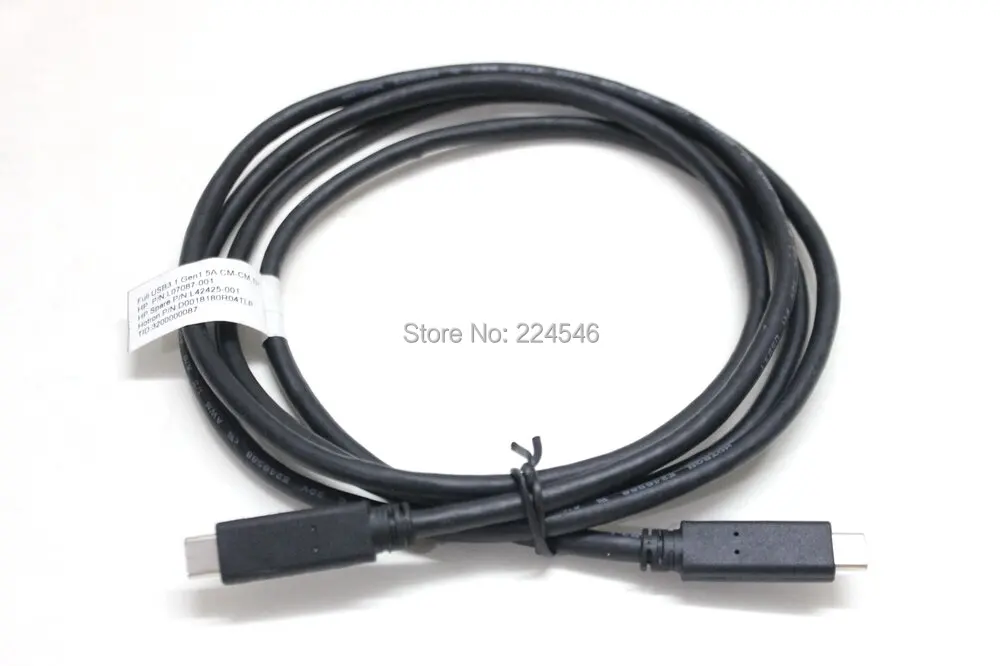 genuine usb 3 1 type c male to male gen1 5a cm cm cable for hp pn l07087 001 6ft free global shipping