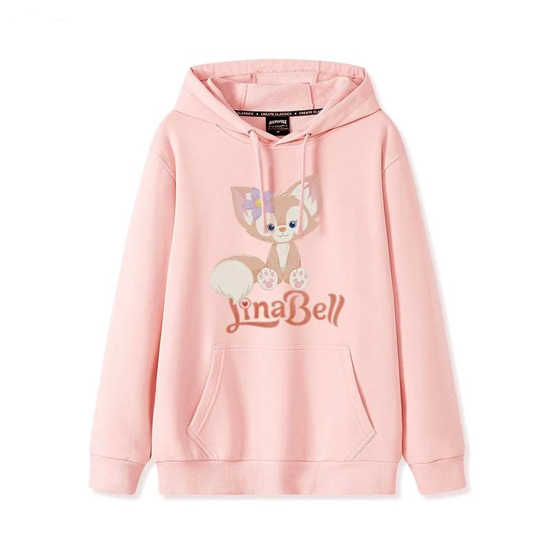 

New Disney Lena Belle Cartoon Print Hooded Collar Kids Hoodies Sweatshirt Baby Boys Girls Long Sleeve Clothes Autumn Coats