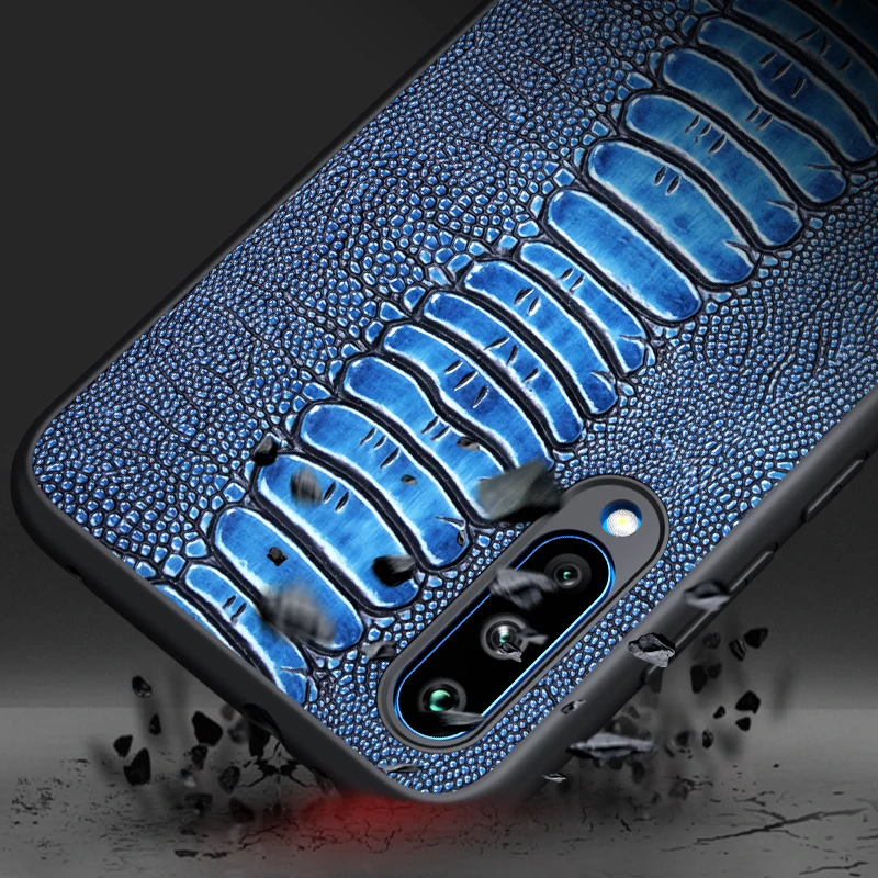 Тонкий смартфон чехол для OPPO R9 R9s R11 R11s R15 R17 Plus Pro top Ostrich Grain из натуральной кожи