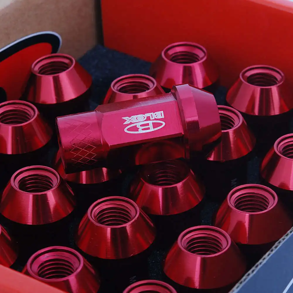 Кованые гайки для гоночного колеса Blox M12X1.25 / M12X1.5 L: 50 мм 20 шт. 7075|lug nuts|wheel lug nutsblox racing